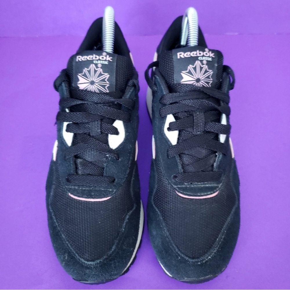 Reebok classic nylon black and pink size 6.5 very comfortable.
